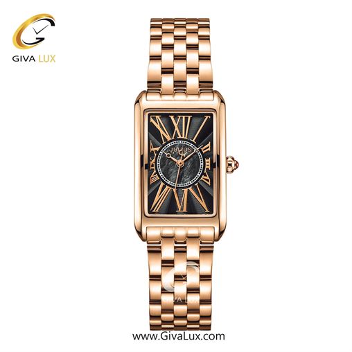 ساعت مچی اورجینال زنانه جولیوس رزگلد | رزگلد| مشکی| کد رفرنس JS-060C