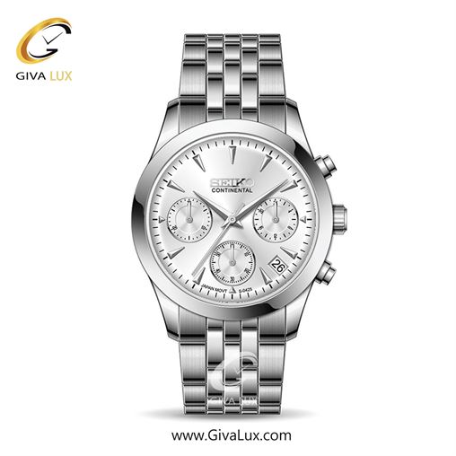 ساعت مچی اورجینال زنانه سیکو (کانتیننتال) | Seiko (Continental) سه موتوره کرنوگراف نقره ای | نقره ای| نقره ای| کد رفرنس 0425