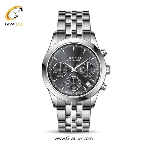 ساعت مچی اورجینال زنانه سیکو (کانتیننتال) | Seiko (Continental) سه موتوره کرنوگراف نقره ای | نقره ای| دودی|تیتانیوم| کد رفرنس 0425