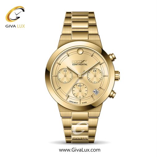 ساعت مچی اورجینال زنانه سیکو (کانتیننتال) | Seiko (Continental) سه موتوره کرنوگراف طلایی | طلایی| طلایی| کد رفرنس 0426