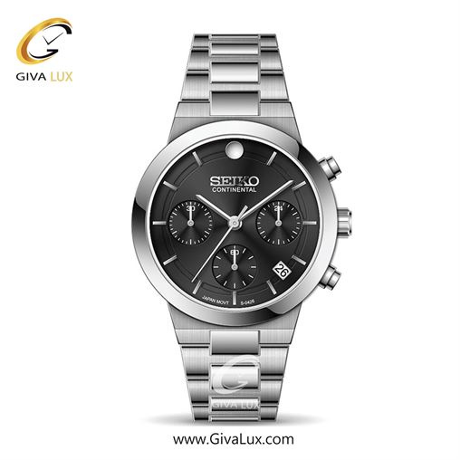 ساعت مچی اورجینال زنانه سیکو (کانتیننتال) | Seiko (Continental) سه موتوره کرنوگراف نقره ای | نقره ای| مشکی| کد رفرنس 0426