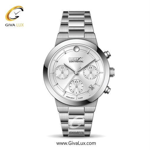 ساعت مچی اورجینال زنانه سیکو (کانتیننتال) | Seiko (Continental) سه موتوره کرنوگراف نقره ای | نقره ای| نقره ای| کد رفرنس 0426