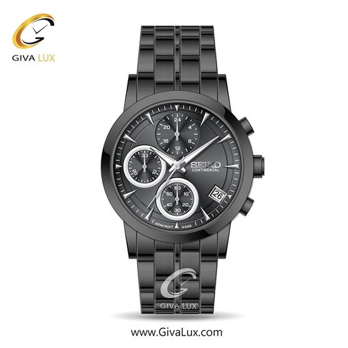 ساعت مچی اورجینال زنانه سیکو (کانتیننتال) | Seiko (Continental)  سه موتوره کرنوگراف مشکی | مشکی| مشکی| کد رفرنس 0428