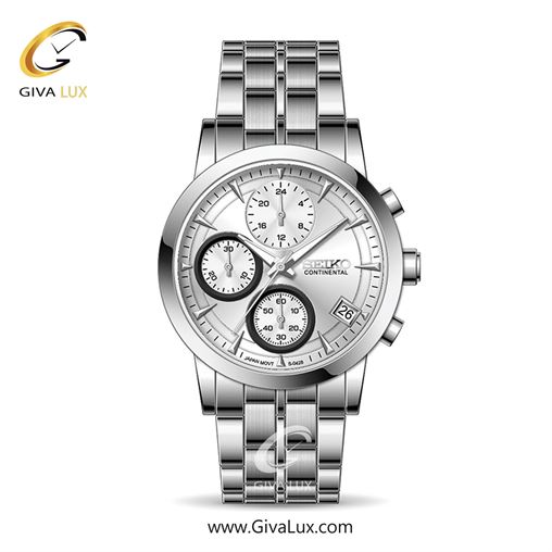 ساعت مچی اورجینال زنانه سیکو (کانتیننتال) | Seiko (Continental) سه موتوره کرنوگراف نقره ای | نقره ای| نقره ای| کد رفرنس 0428