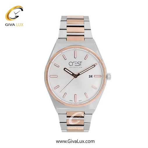 ساعت مچی اورجینال زنانه کرست رزگلد | رزگلد-نقره ای| نقره ای| کد رفرنس Crest 6288-3