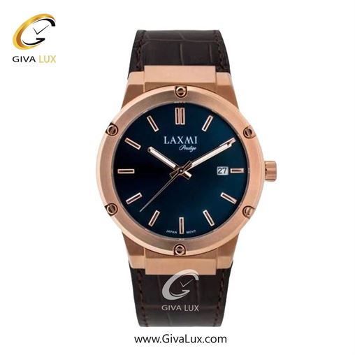 ساعت مچی اورجینال زنانه لاکسمی رزگلد | قهوه ای| سرمه ای| کد رفرنس 8126-6L