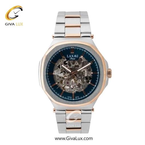 ساعت مچی اورجینال مردانه لاکسمی رزگلد | نقره ای-رزگلد| سرمه ای| کد رفرنس 8150-1G L8150-1.jpg