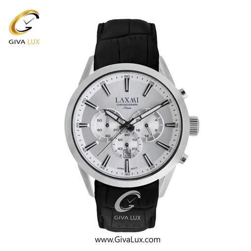 ساعت مچی اورجینال زنانه لاکسمی سه موتوره کرنوگراف نقره ای | مشکی| نقره ای| کد رفرنس 8543-1L