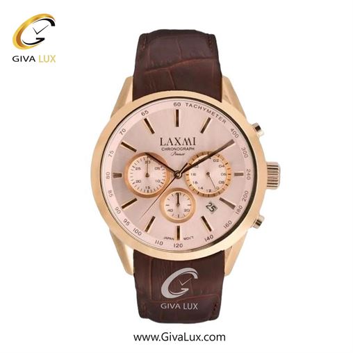 ساعت مچی اورجینال زنانه لاکسمی سه موتوره کرنوگراف رزگلد | قهوه ای| رزگلد| کد رفرنس 8543-6L L8544-1.jpg