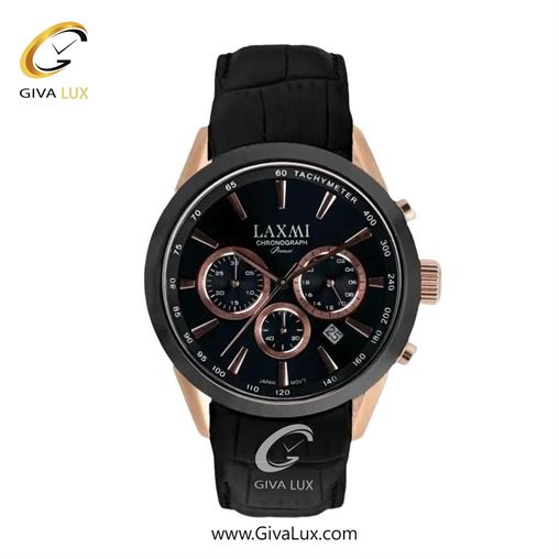 ساعت مچی اورجینال زنانه لاکسمی سه موتوره کرنوگراف مشکی-رزگلد | مشکی| مشکی| کد رفرنس 8544-8L