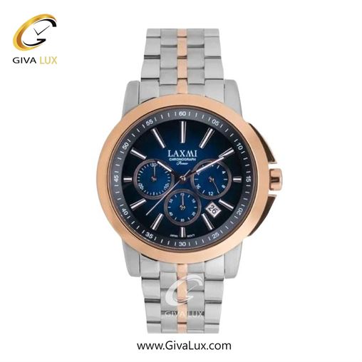 ساعت مچی اورجینال زنانه لاکسمی سه موتوره کرنوگراف رزگلد | رزگلد-نقره ای| مشکی| کد رفرنس 8552-7L L8552-8.jpg