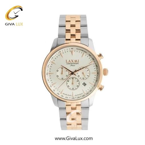 ساعت مچی اورجینال زنانه لاکسمی سه موتوره کرنوگراف رزگلد | رزگلد-نقره ای| سرمه ای| کد رفرنس 8563-2L L8563-3.jpg