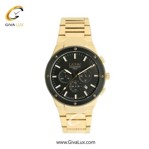 ساعت مچی اورجینال زنانه لاکسمی سه موتوره کرنوگراف مشکی | طلایی| مشکی| کد رفرنس 8568-7L