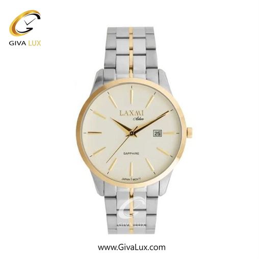 ساعت مچی اورجینال زنانه لاکسمی طلایی | طلایی-نقره ای| کرم| کد رفرنس 8572-2L