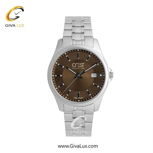 ساعت مچی اورجینال زنانه کرست نقره ای | نقره ای| قهوه ای| کد رفرنس Crest 9057-5