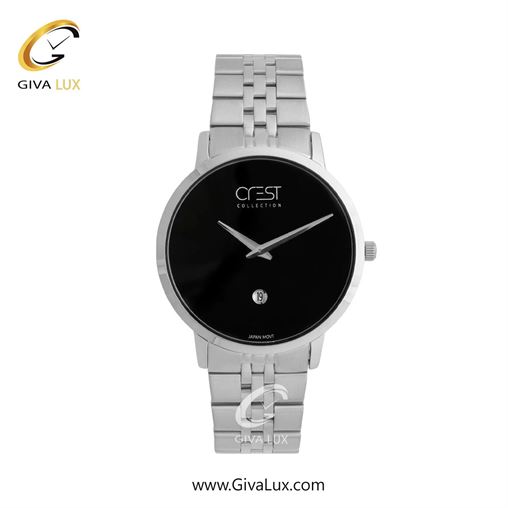 ساعت مچی اورجینال زنانه کرست نقره ای | نقره ای| مشکی| کد رفرنس Crest 9077-1