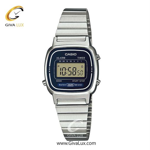 ساعت مچی اورجینال زنانه کاسیو Casio نقره ای | نقره ای| سرمه ای| کد رفرنس LA670WA-2DF