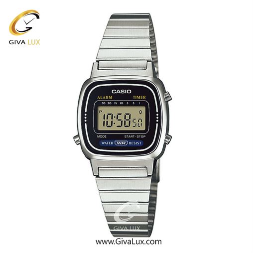 ساعت مچی اورجینال زنانه کاسیو Casio نقره ای | نقره ای| مشکی| کد رفرنس LA670WD-1D