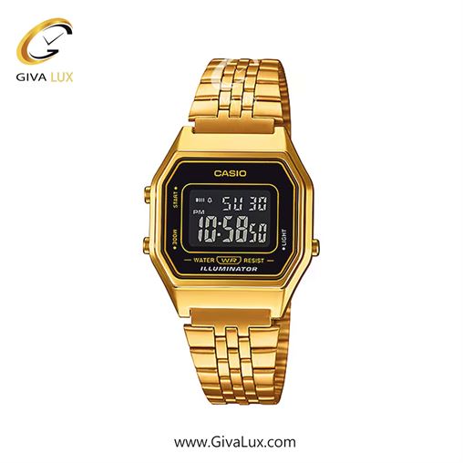 ساعت مچی اورجینال یونیسکس کاسیو Casio طلایی | طلایی| مشکی| کد رفرنس LA680WGA-1B
