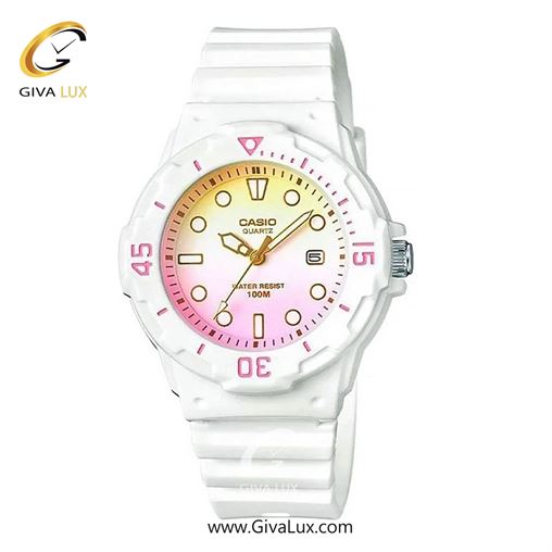 ساعت مچی اورجینال زنانه کاسیو Casio سفید | سفید| صورتی-زرد| کد رفرنس LRW-200H-4E2VDF