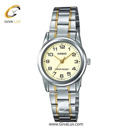 ساعت مچی اورجینال زنانه کاسیو Casio نقره ای | نقره ای-طلایی| کرم| کد رفرنس LTP-V001SG-9BUDF