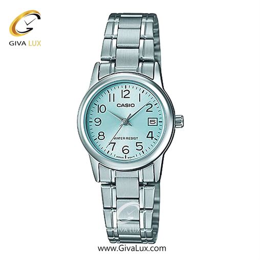 ساعت مچی اورجینال زنانه کاسیو Casio نقره ای | نقره ای| آبی| کد رفرنس LTP-V002D-2BUDF