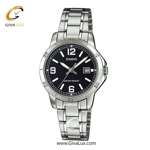 ساعت مچی اورجینال زنانه کاسیو Casio نقره ای | نقره ای| مشکی| کد رفرنس LTP-V004D-1B