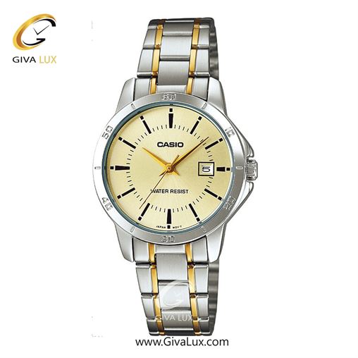 ساعت مچی اورجینال زنانه کاسیو Casio نقره ای | طلایی-نقره ای| زرد| کد رفرنس LTP-V004SG-9A