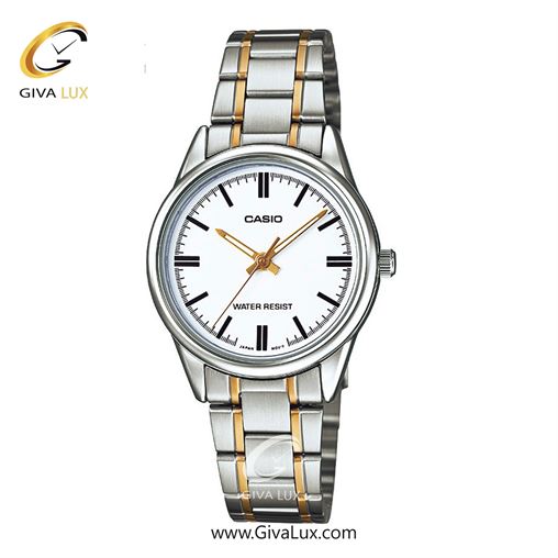 ساعت مچی اورجینال زنانه کاسیو Casio نقره ای | نقره ای-طلایی| سفید| کد رفرنس LTP-V005SG-7A