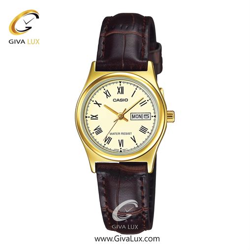 ساعت مچی اورجینال زنانه کاسیو Casio طلایی | قهوه ای| طلایی| کد رفرنس LTP-V006GL-9BUDF