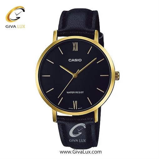 ساعت مچی اورجینال زنانه کاسیو Casio طلایی | مشکی| مشکی| کد رفرنس LTP-VT01GL-1BUDF