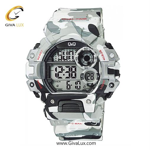 ساعت مچی اورجینال مردانه کیو اند کیو Q&Q سفید-چریکی-طوسی | چریکی-سفید-طوسی| مشکی| کد رفرنس M144J006Y