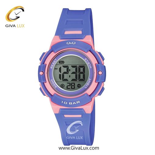 ساعت مچی اورجینال کیو اند کیو زنانه دو زمانه صورتی - بنفش | بنفش | بنفش | کد رفرنس M185J005Y