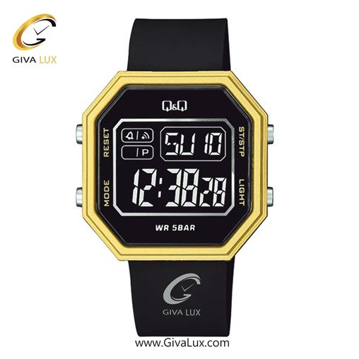 ساعت مچی اورجینال مردانه کیو اند کیو Q&Q طلایی | مشکی| مشکی| کد رفرنس M206J004Y