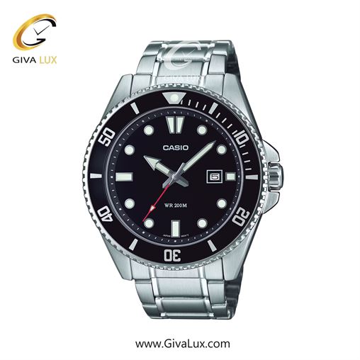 ساعت مچی اورجینال مردانه کاسیو Casio مشکی-نقره ای | نقره ای| مشکی| کد رفرنس MDV-107D-1A1VDF