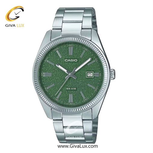 ساعت مچی اورجینال مردانه کاسیو Casio نقره ای | نقره ای| سبز یشمی تیره| کد رفرنس MTP-1302DA-3AVDF