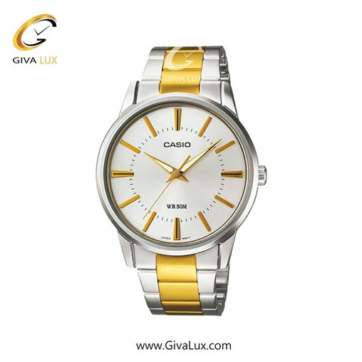 ساعت مچی اورجینال مردانه کاسیو Casio | نقره ای-طلایی| نقره ای| کد رفرنس MTP-1303SG-7A