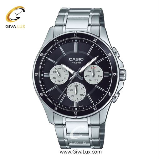 ساعت مچی اورجینال مردانه کاسیو Casio سه موتوره فول تایم نقره ای | نقره ای| سرمه ای| کد رفرنس MTP-1374D-2A3VDF MTP-1374D-1A3VDF.jpg