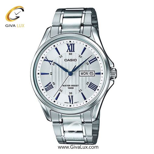 ساعت مچی اورجینال مردانه کاسیو Casio نقره ای | نقره ای| سفید صدفی| کد رفرنس MTP-1384D-7A MTP-1384D-7A2VDF.jpg
