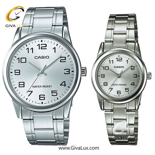ساعت مچی اورجینال ست کاسیو Casio نقره ای | نقره ای| مشکی| کد رفرنس مردانه: MTP-V001D-1BUDF، زنانه: LTP-V001D-1BUDF MTP-V001D-7BUDF--LTP-V001D-7BUDF.jpg