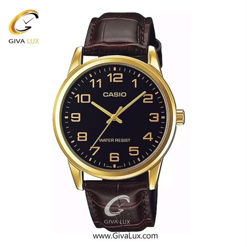 ساعت مچی اورجینال مردانه کاسیو Casio طلایی | قهوه ای| طلایی| کد رفرنس MTP-V001GL-9BUDF MTP-V001GL-1BUDF.jpg