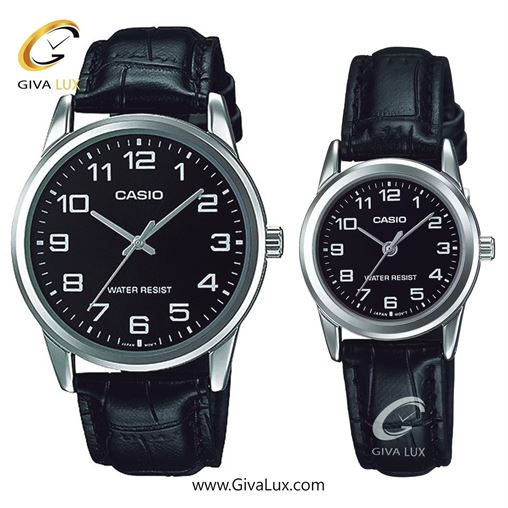 ساعت مچی اورجینال ست کاسیو Casio نقره ای | مشکی| مشکی| کد رفرنس مردانه: MTP-V001L-1BUDF، زنانه: LTP-V001L-1BUDF