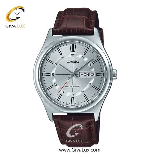 ساعت مچی اورجینال مردانه کاسیو Casio نقره ای | قهوه ای| نقره ای| کد رفرنس MTP-V006L-7CUDF
