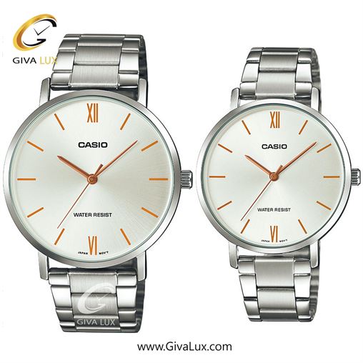 ساعت مچی اورجینال ست کاسیو Casio نقره ای | نقره ای| نقره ای| کد رفرنس MTP-VT01D-7BUDF!LTP-VT01D-7BUDF