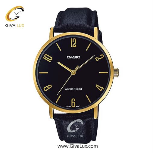 ساعت مچی اورجینال مردانه کاسیو Casio نقره ای | مشکی| مشکی| کد رفرنس MTP-VT01GL-1B2UDF