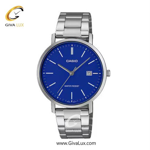 ساعت مچی اورجینال مردانه کاسیو CASIO نقره ای | نقره ای| سرمه ای| کد رفرنس MTP-VT05D-2EDF
