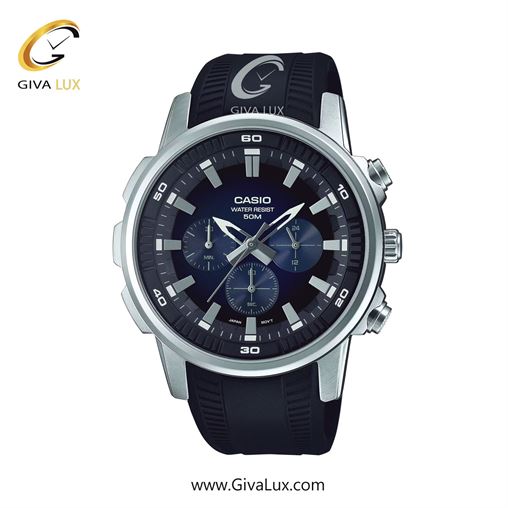 ساعت مچی اورجینال مردانه کاسیو Casio سه موتوره فول تایم نقره ای | مشکی| آبی-مشکی| کد رفرنس MTP-E505-2AVDF