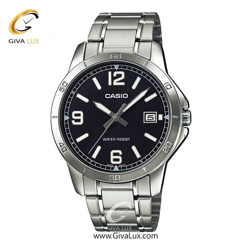 ساعت مچی اورجینال مردانه کاسیو Casio نقره ای | نقره ای| مشکی| کد رفرنس MTP-V004D-1B2UDF
