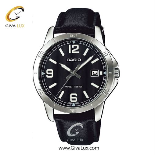 ساعت مچی اورجینال مردانه کاسیو Casio نقره ای | مشکی| مشکی| کد رفرنس MTP-V004L-1BUDF 