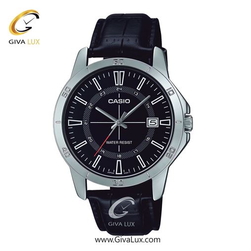 ساعت مچی اورجینال مردانه کاسیو Casio نقره ای | مشکی| مشکی| کد رفرنس MTP-V004L-1CUDF 